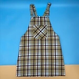 LIKE NEW! Stradivarius Plaid Overall Dress